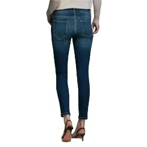 Banana Republic Women's Dark Blue Wash Cotton/Poly/Spandex Skinny Fit Jeans - Picture 2 of 15